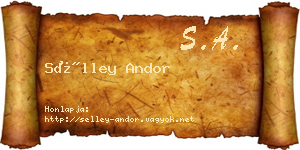Sélley Andor névjegykártya